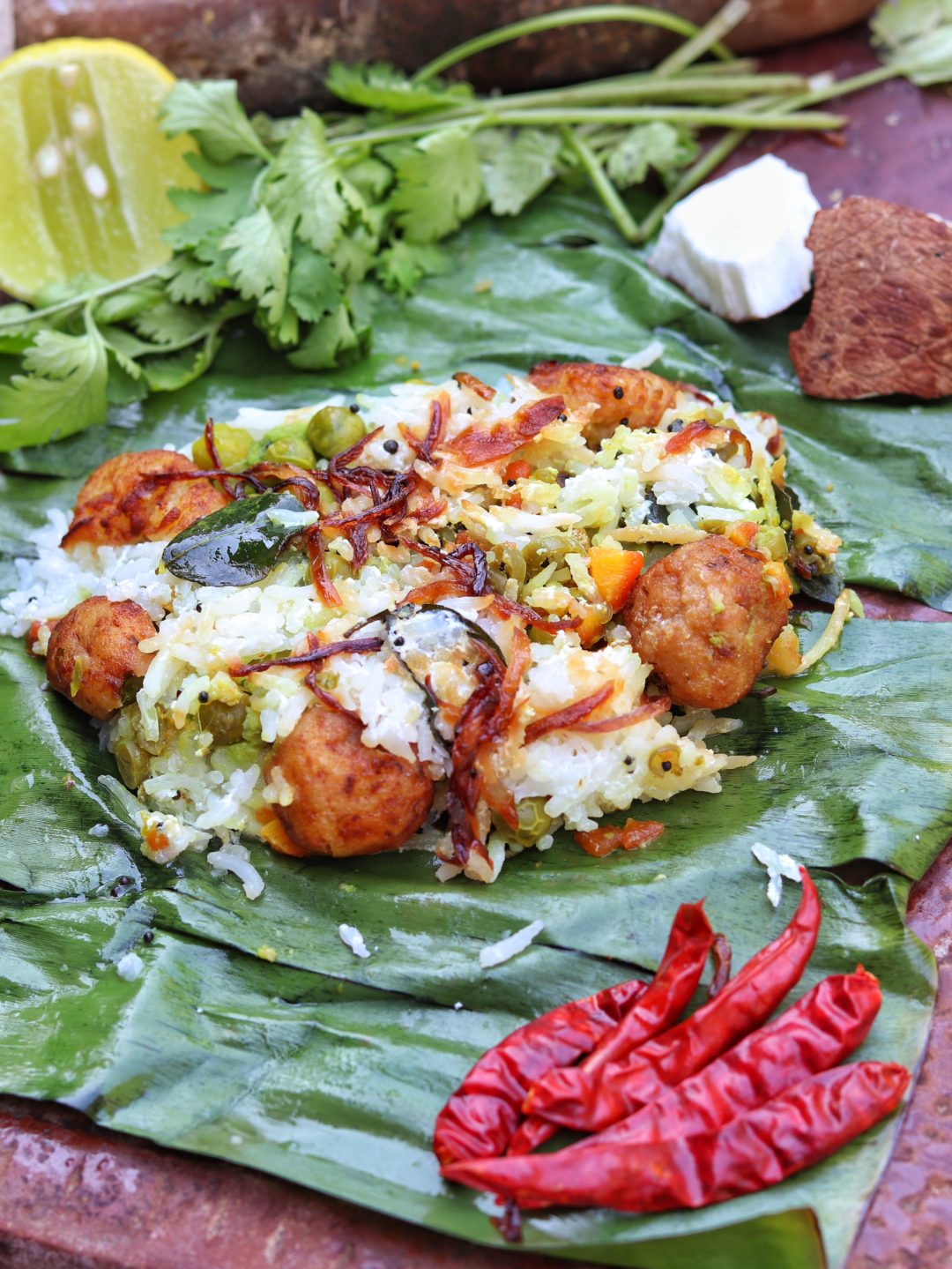 Aromatic Curd Rice Wrapped in Banana leaf
