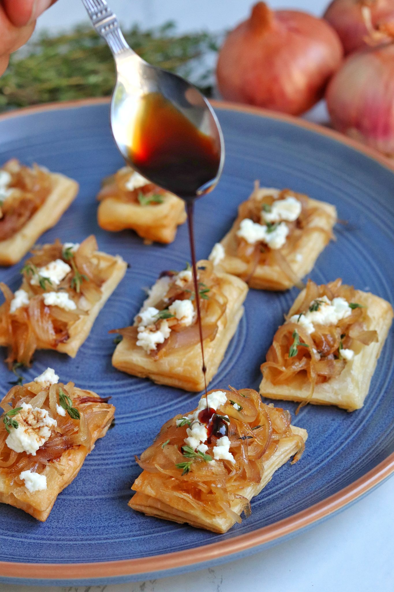 Caramalized Onions & Feta Puffs - Dine With Gitanjali